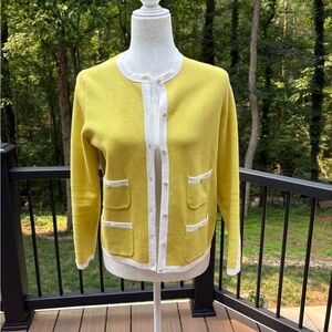 Ann Mashburn Gabby Cardigan Chartreuse M